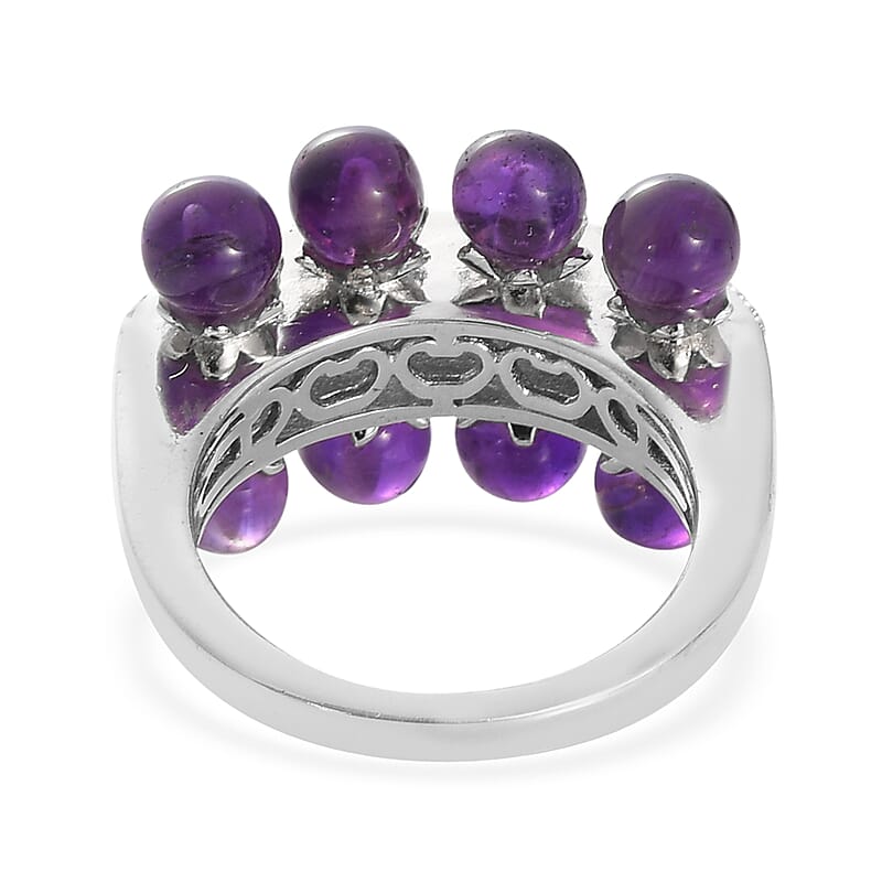 Karis Amethyst Band Ring in Platinum Bond and 18K YG Plated (Size 10.0) 7.50 ctw
