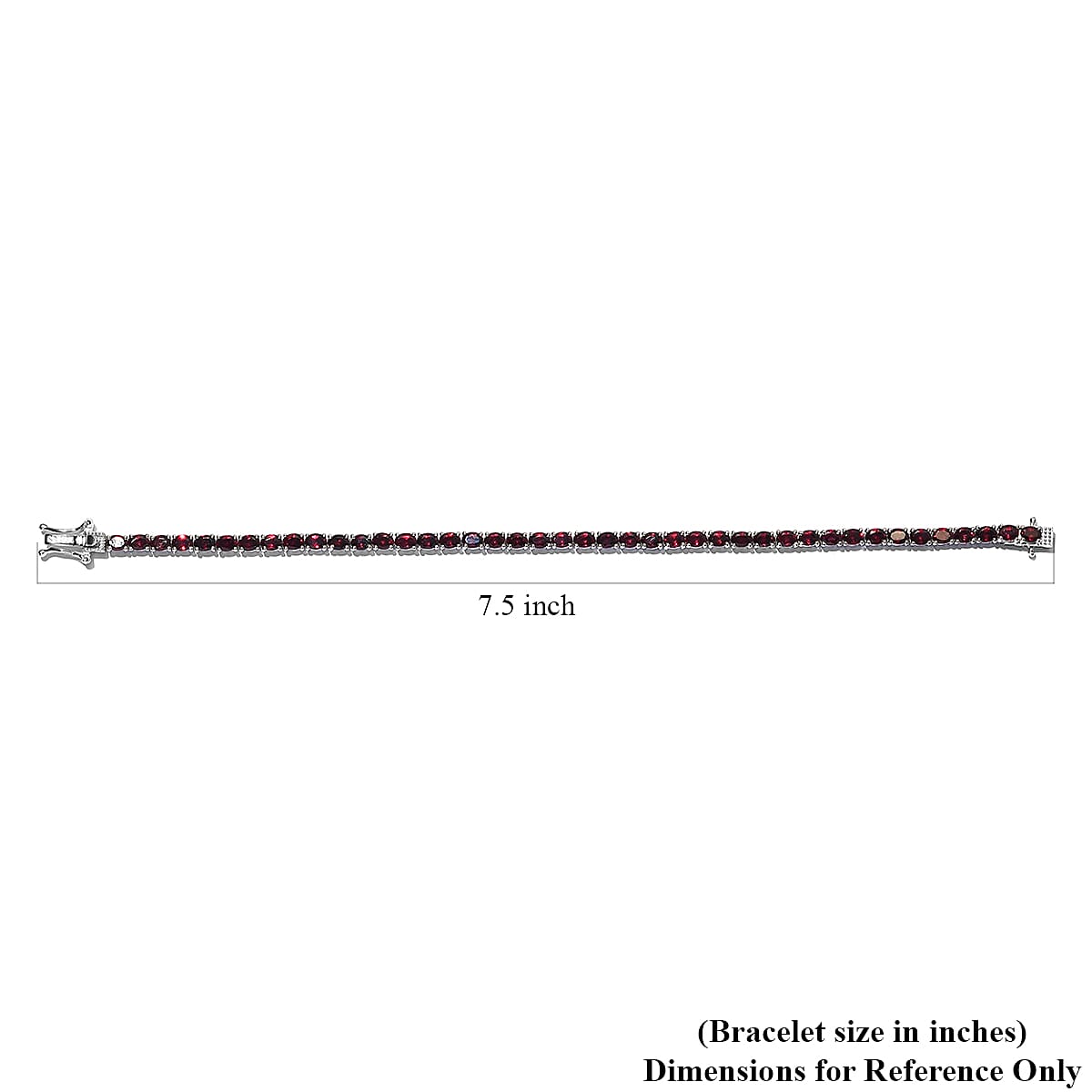 Anthill Garnet Tennis Bracelet in Platinum Over Sterling Silver (7.25 In) 8.20 ctw image number 4