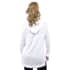 Jovie White Color Linen Women Cardigan with Hood - Size 1X image number 1