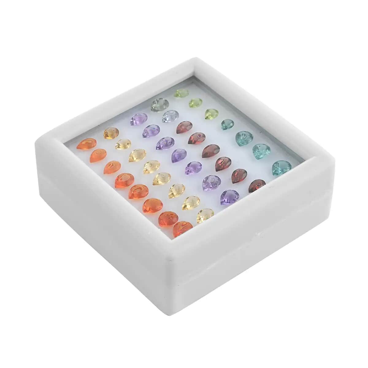 AAA Multi Gemstone Assorted Box (Pear Mix Mix) 8.00 ctw, Loose Gemstones, Pear Gemstones For Jewelry image number 3