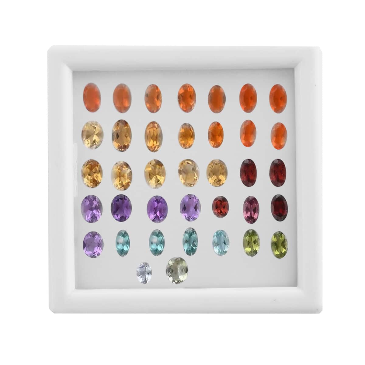 AAA Multi Gemstone Assorted Box, Loose Gemstones For Jewelry Making, AAA Multi Colored Gems For Ring Earrings Necklace (Ovl Mix Mix) 8.00 ctw image number 0
