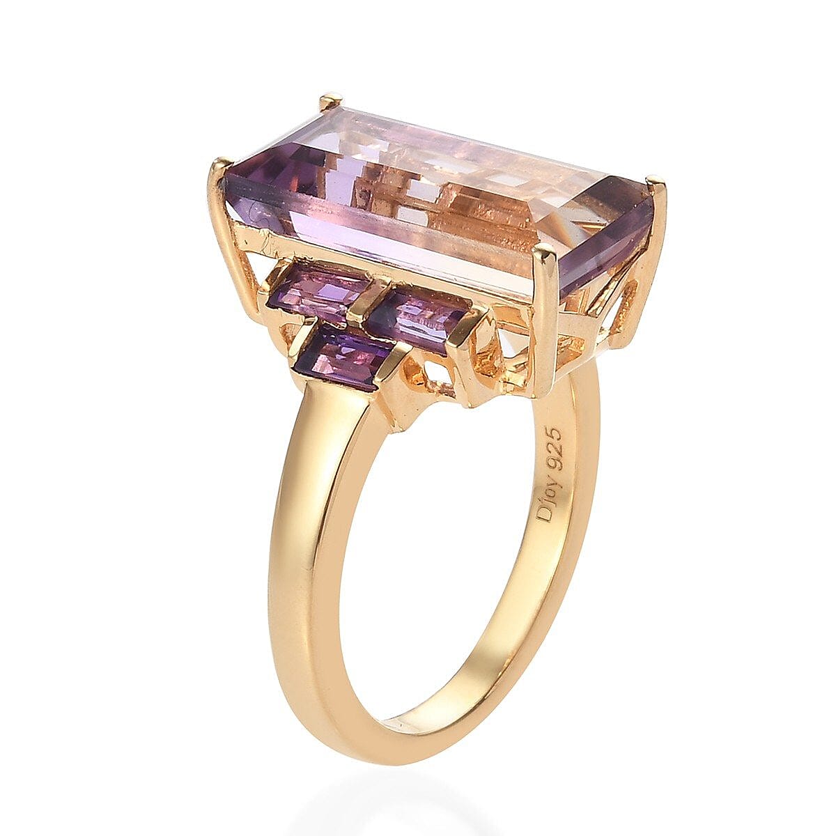AAA Anahi Ametrine and Multi Gemstone Ring in Vermeil Yellow Gold Over Sterling Silver (Size 7.0) 7.10 ctw image number 3