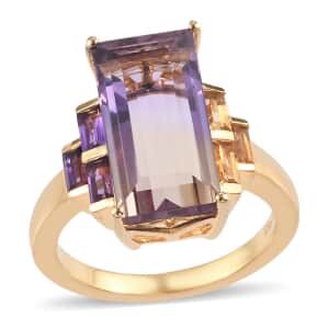 AAA Anahi Ametrine and Multi Gemstone Ring in Vermeil Yellow Gold Over Sterling Silver (Size 8.0) 7.10 ctw