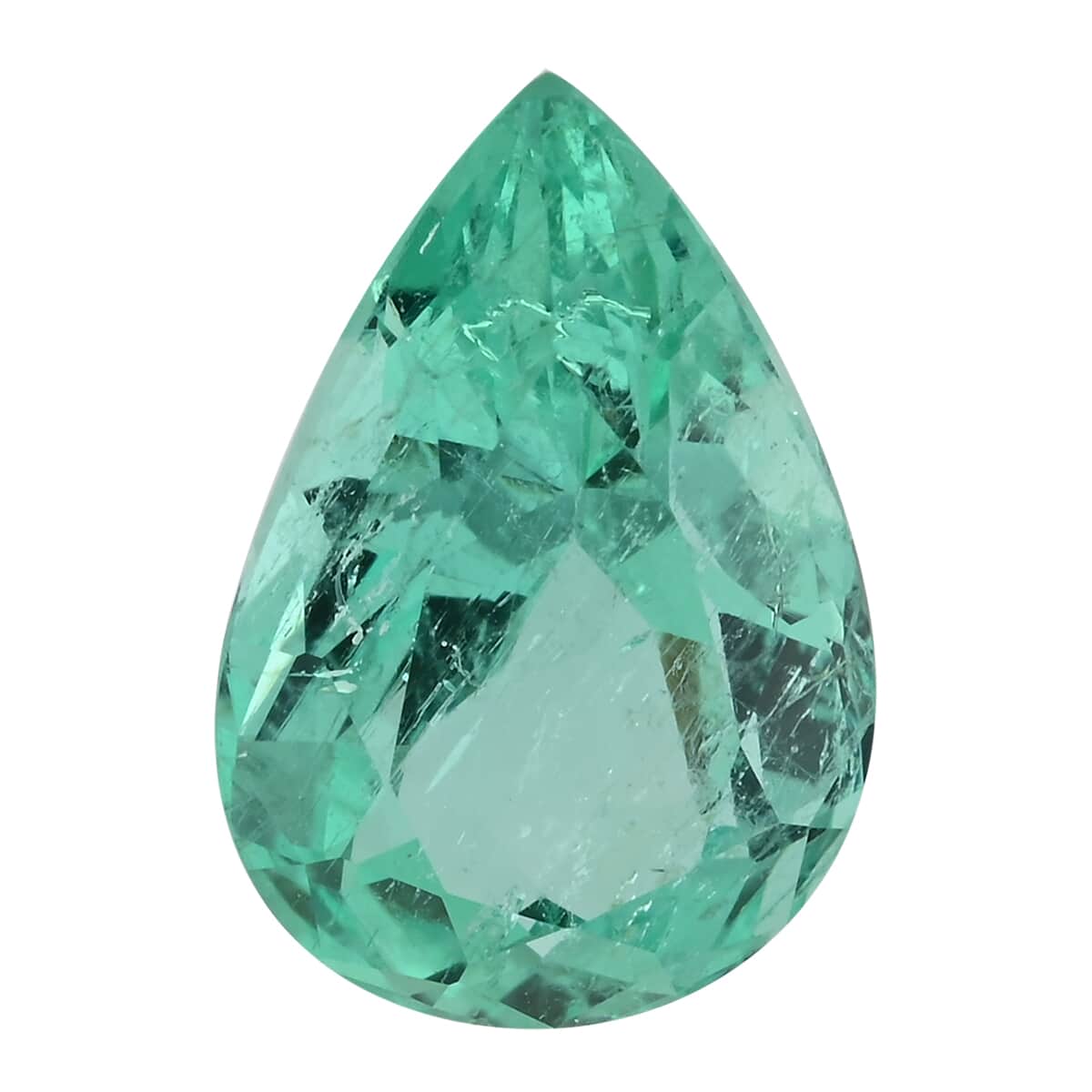 Certified AAA Boyaca Colombian Emerald (Pear Free Size) 2.50 ctw image number 0