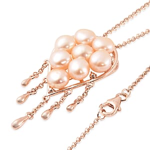 Freshwater Cultured Pearl Pendant in 14K YG Over Sterling Silver