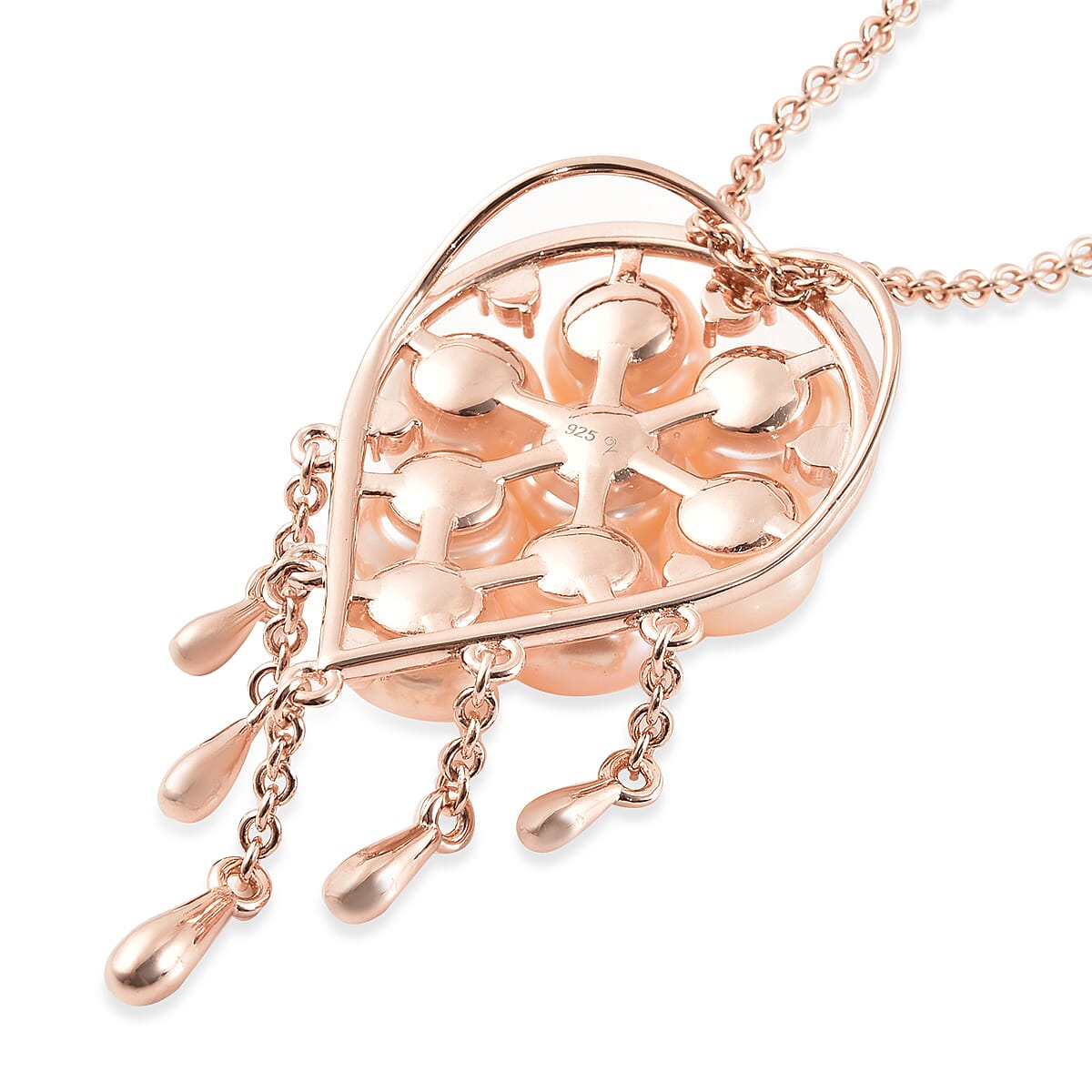 Freshwater Cultured Pearl Pendant in 14K YG Over Sterling Silver image number 4