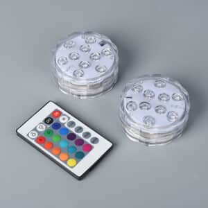 Set of 2 LED Color Change Water Light with Remote Control (3XAAA Not Included)