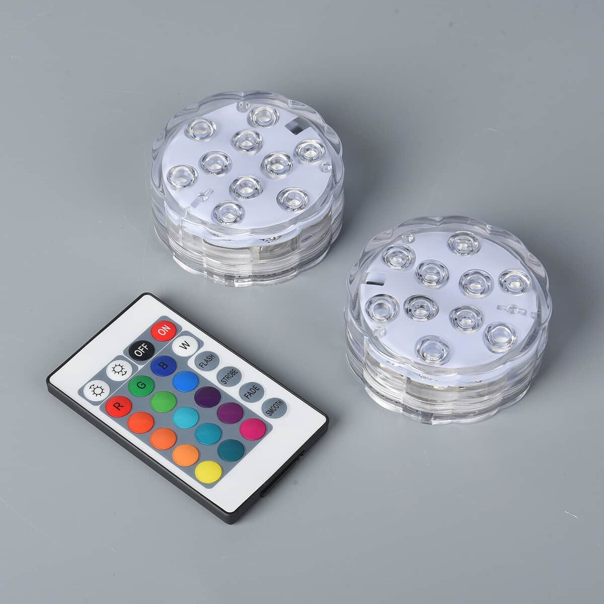 Set of 2 LED Color Change Water Light with Remote Control (3XAAA Not Included) image number 0