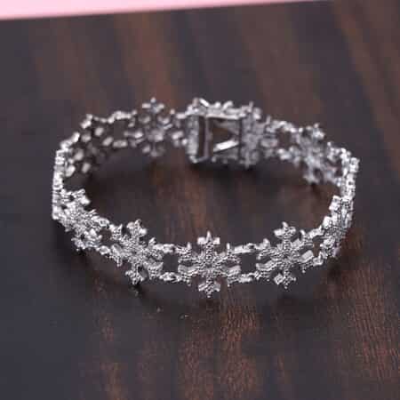 Diamond Accent Bracelet in Platinum Over Copper (7.50 In) 17.15 Grams image number 1