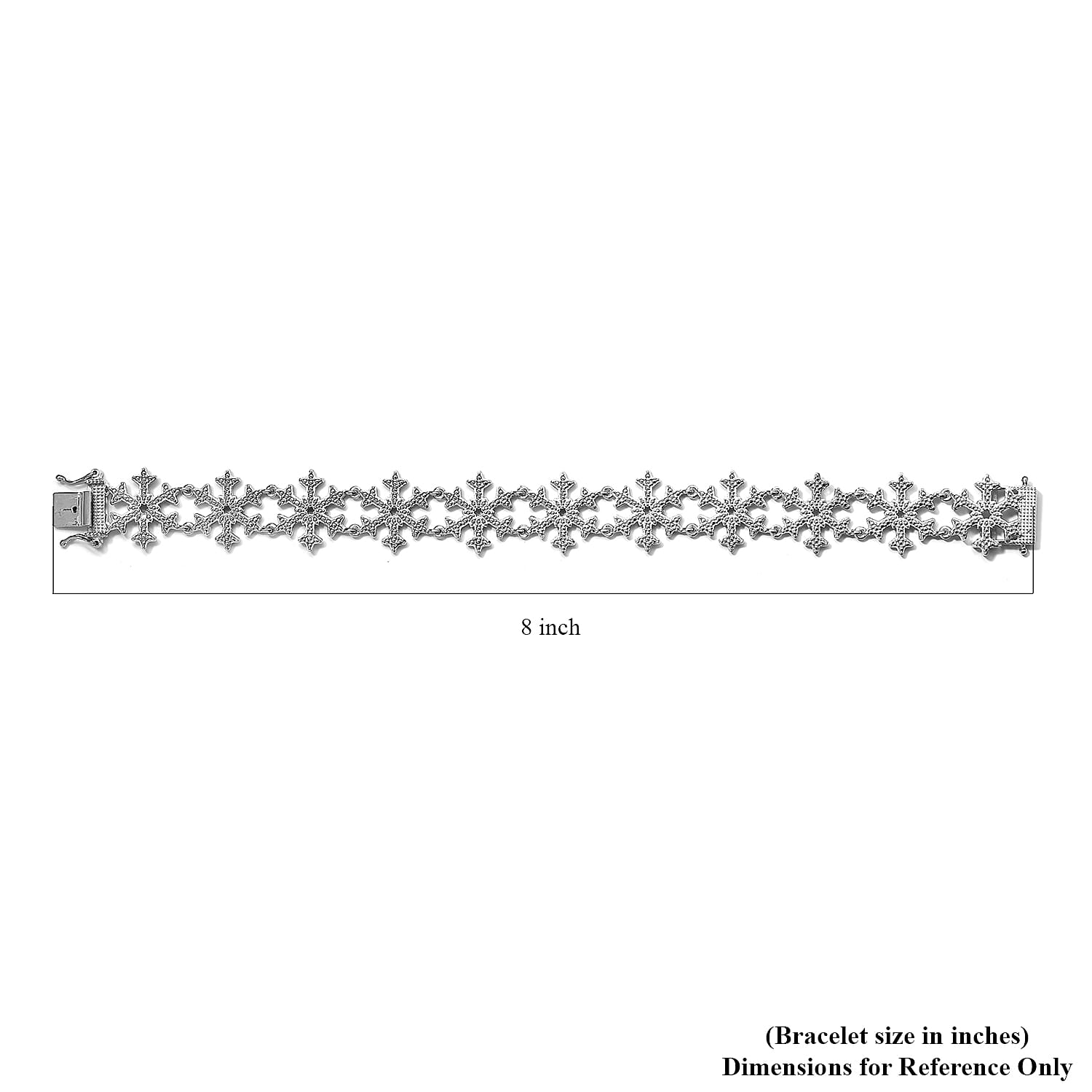 Diamond Accent Bracelet in Platinum Over Copper (7.50 In) 17.15 Grams
