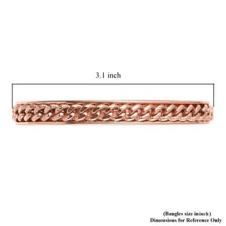 Magnetic By Design Curb Chain Pattern Adjustable Cuff Bracelet in Rosetone (6.50 In) image number 6
