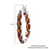 Brazilian Cherry Citrine Inside Out Hoop Earrings in Platinum Over Sterling Silver 7.60 Grams 7.00 ctw image number 4