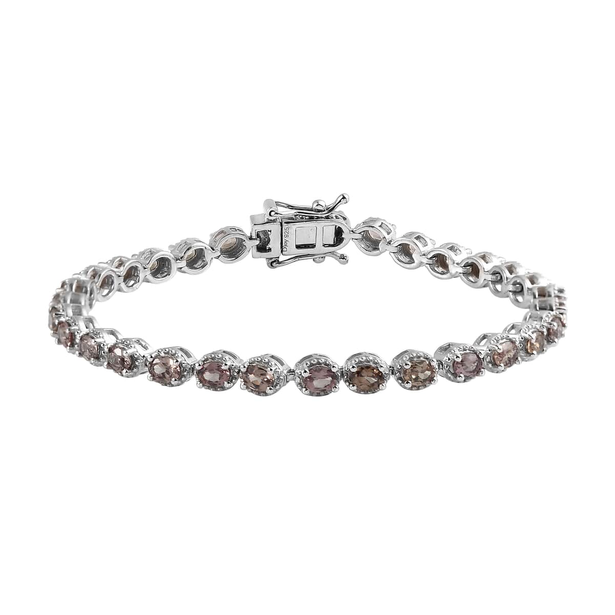 Merelani Color Change Garnet Tennis Bracelet in Platinum Over Sterling Silver (7.25 In) 6.15 ctw image number 0