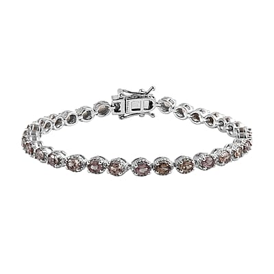 Merelani Color Change Garnet Tennis Bracelet in Platinum Over Sterling Silver (7.25 In) 6.15 ctw