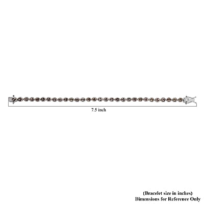 Merelani Color Change Garnet Tennis Bracelet in Platinum Over Sterling Silver (7.25 In) 6.15 ctw