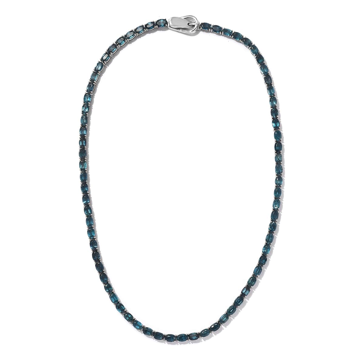 Kashmir Kyanite Tennis Necklace 18 Inches in Platinum Over Sterling Silver 18.80 Grams 46.90 ctw image number 3