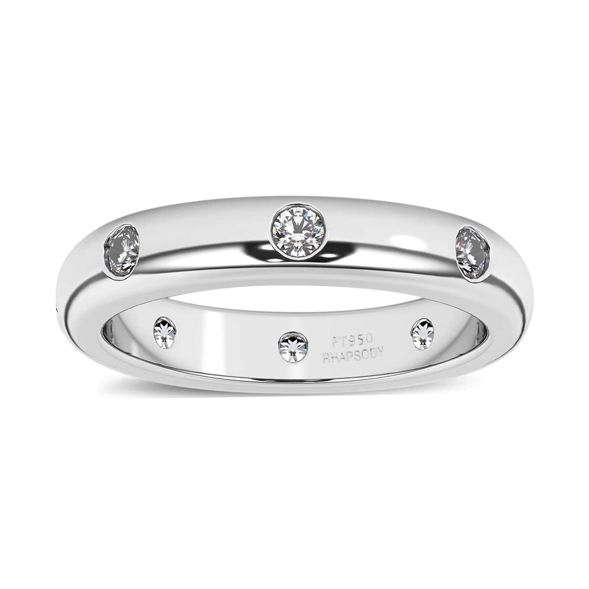 Rhapsody 950 Platinum E-F VS Diamond Band Ring (Size 6.0) 6.25 Grams 0.50 ctw image number 0