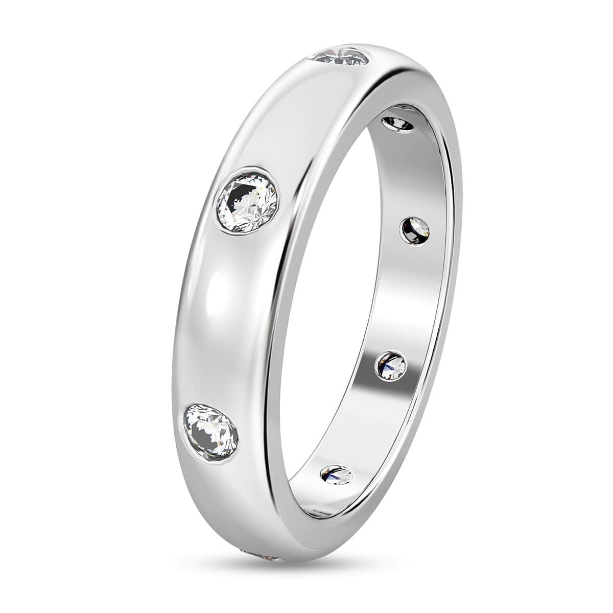 Rhapsody 950 Platinum E-F VS Diamond Band Ring (Size 6.0) 6.25 Grams 0.50 ctw image number 3