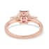 Pink Moissanite and Moissanite Ring in Vermeil Rose Gold Over Sterling Silver (Size 9.0) 1.35 ctw image number 4
