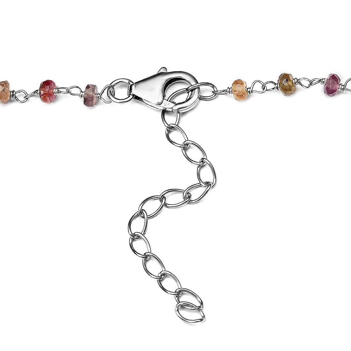 Merelani Color Change Garnet and Zircon Necklace 18 Inches in Platinum Over Sterling Silver 49.80 ctw image number 4