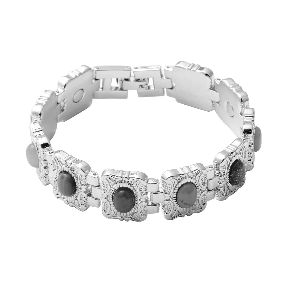 Magnetic By Design Multi Gemstone Bracelet in Goldtone (8.00 In) 15.00 ctw image number 0