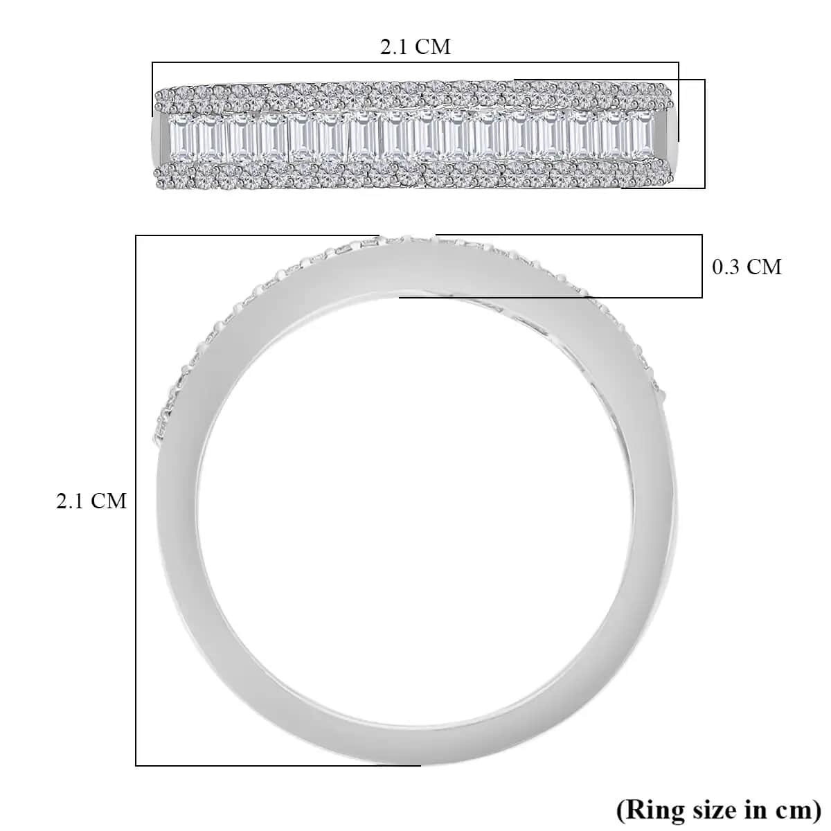 RHAPSODY IGI Certified 950 Platinum E-F VS Diamond Band Ring 3.65 Grams 0.50 ctw image number 5