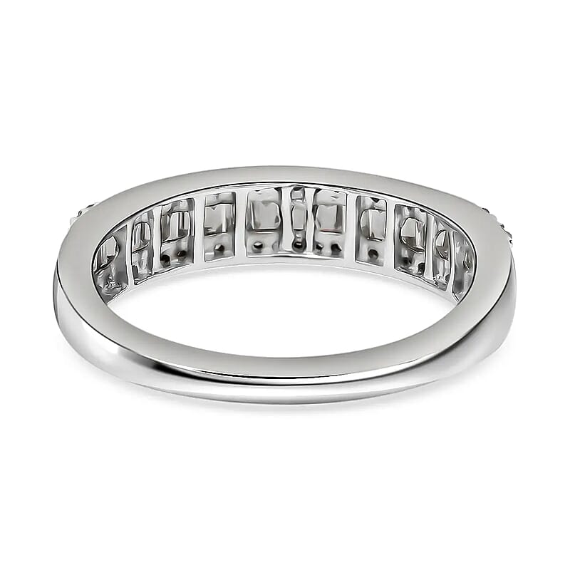 Rhapsody IGI Certified E-F VS Diamond Band Ring, 950 Platinum Ring, Diamond Ring, Wedding Band, Gifts For Her 0.50 ctw