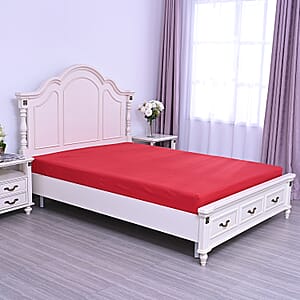 Homesmart Red Solid 6pcs Sheet Set - Queen (Microfiber)