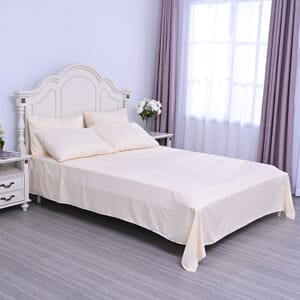 Homesmart Ivory Solid 6pcs Sheet Set - California King (Microfiber)