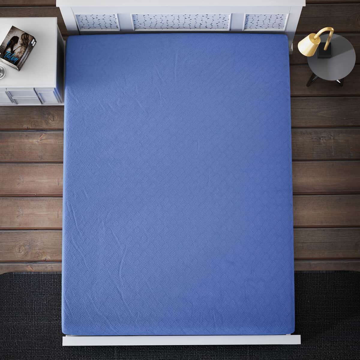 Homesmart Blue Solid Embossed 6 pcs Microfiber Sheet Set - King, Bed Sheets, Fitted Sheet, Bed Sheet Set, Microfiber Sheets image number 6