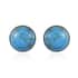 Mojave Blue Turquoise Solitaire Stud Earrings in Sterling Silver 5.50 ctw image number 0
