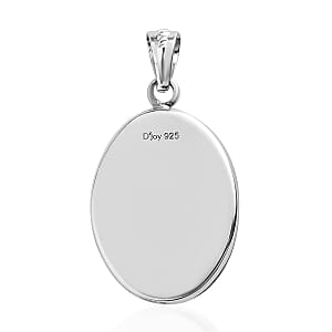 Mojave Purple Turquoise Solitaire Pendant in Sterling Silver 12.85 ctw