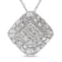 White Diamond Pendant Necklace 20 Inches in Platinum Over Sterling Silver 0.50 ctw image number 0
