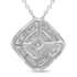 White Diamond Pendant Necklace 20 Inches in Platinum Over Sterling Silver 0.50 ctw image number 4