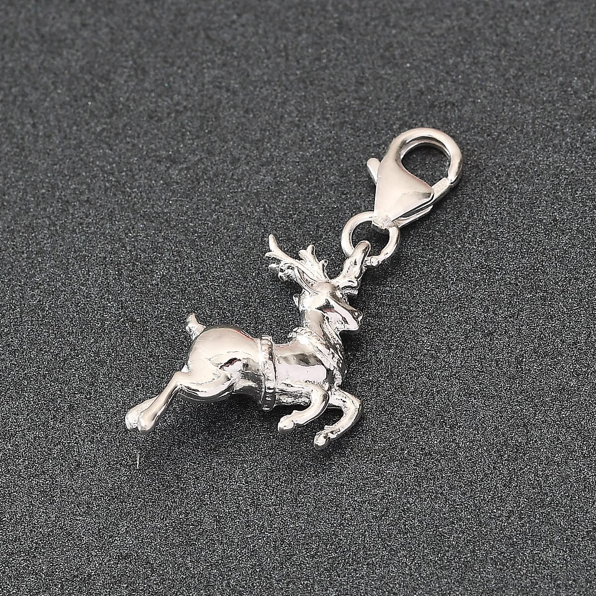 Sterling Silver Reindeer Charm 2.05 Grams image number 1
