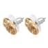 Karis Simulated Yellow Diamond Knotted Stud Earrings in 18K RG Plated 1.60 ctw image number 2