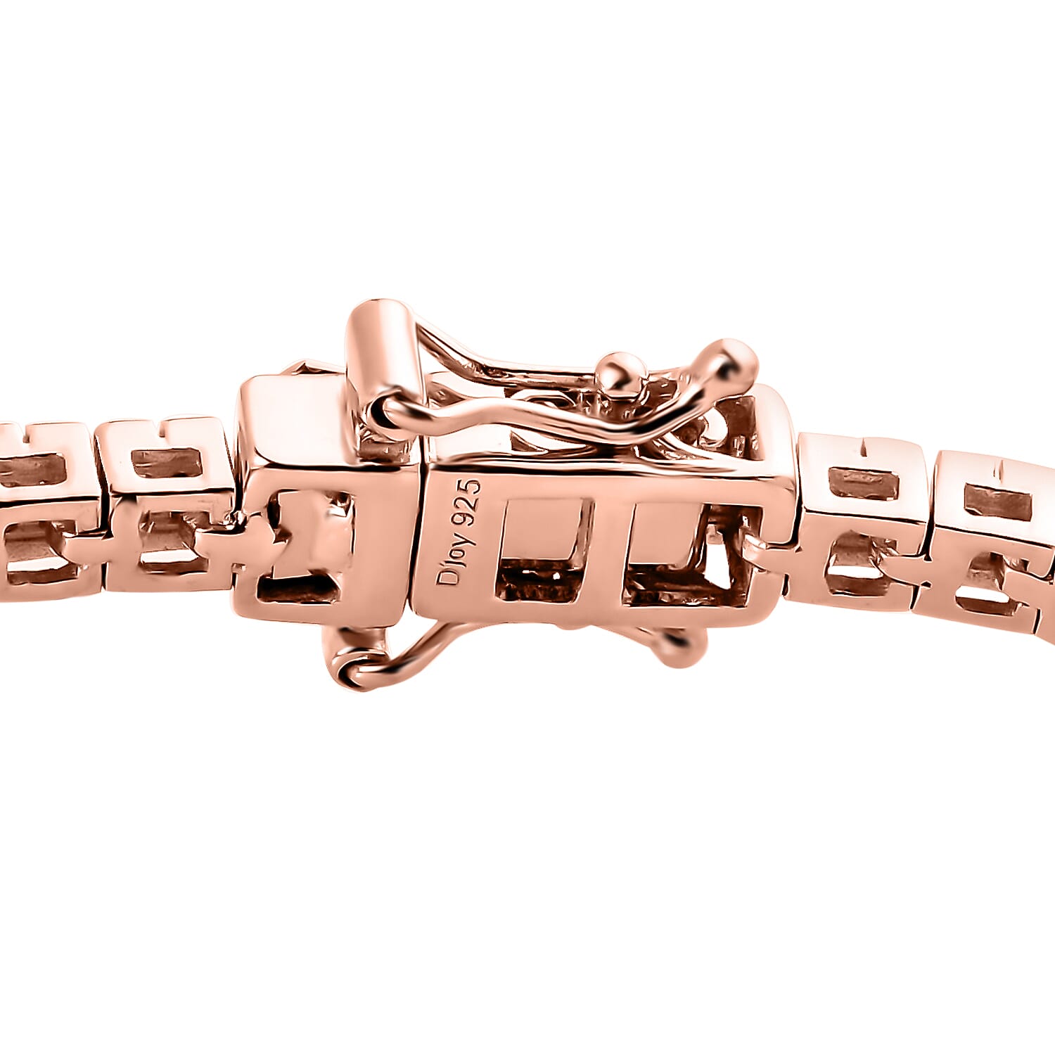 Natural Champagne Diamond Tennis Bracelet in Vermeil Rose Gold Over Sterling Silver (7.25 In) 11.50 Grams 2.00 ctw