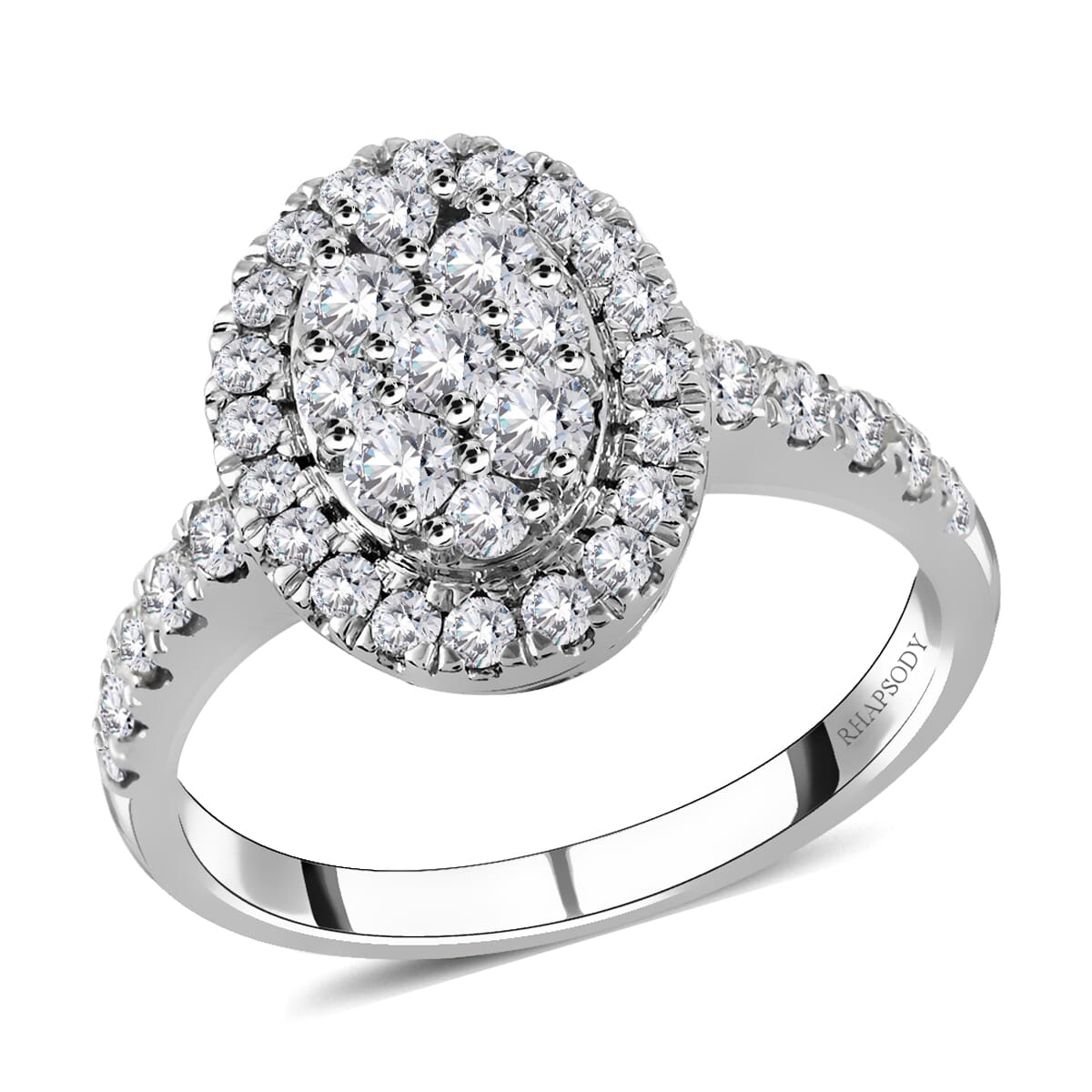 Rhapsody IGI Certified 950 Platinum E-F VS Diamond Ring (Size 6.0) 8.10 Grams 1.00 ctw image number 0