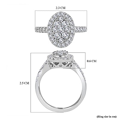 Rhapsody IGI Certified 950 Platinum E-F VS Diamond Ring (Size 6.0) 8.10 Grams 1.00 ctw