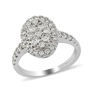 Rhapsody IGI Certified 950 Platinum Diamond (E-F, VS) Ring (Size 7.0) (8.10 g) 1.00 ctw