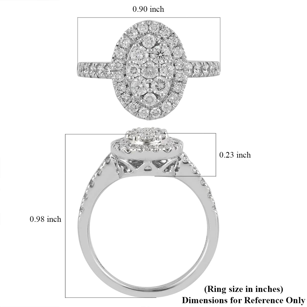 Rhapsody IGI Certified 950 Platinum Diamond (E-F, VS) Ring (Size 7.0) (8.10 g) 1.00 ctw image number 4