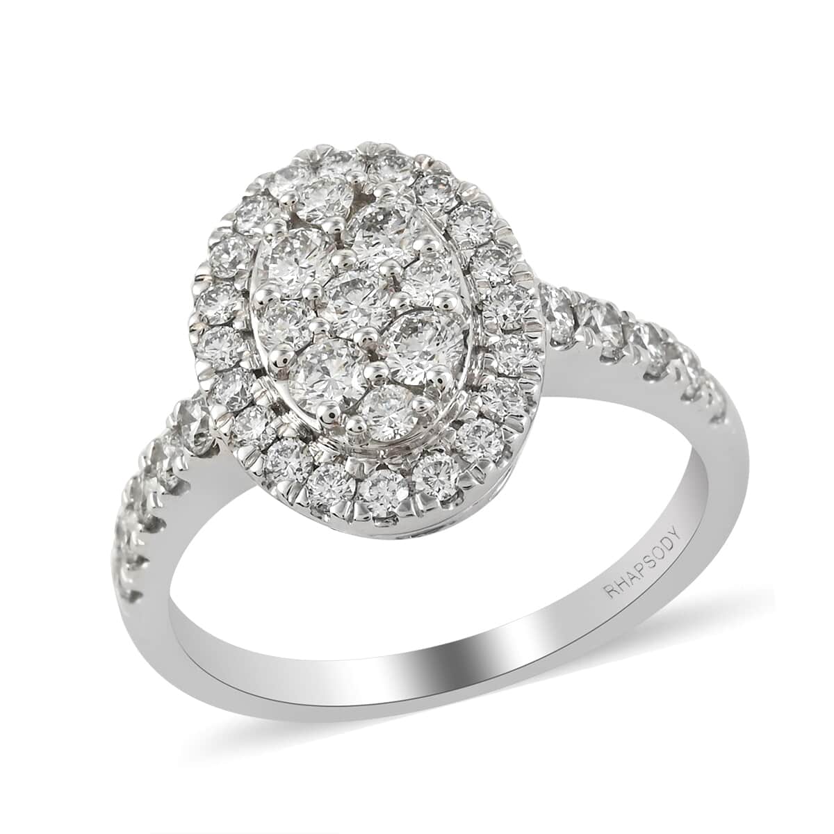 Rhapsody IGI Certified 950 Platinum E-F VS Diamond Ring (Size 9.0) 8.10 Grams 1.00 ctw image number 0