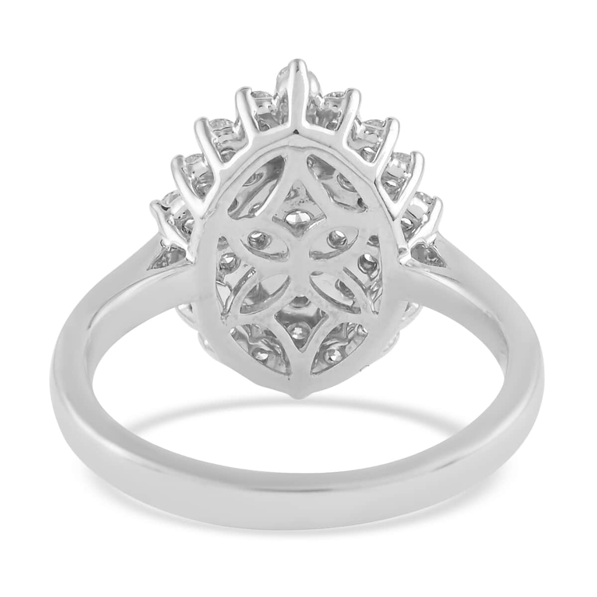Rhapsody 950 Platinum Diamond E-F VS Cluster Ring (Size 7.0) 7.50 Grams 1.00 ctw image number 3