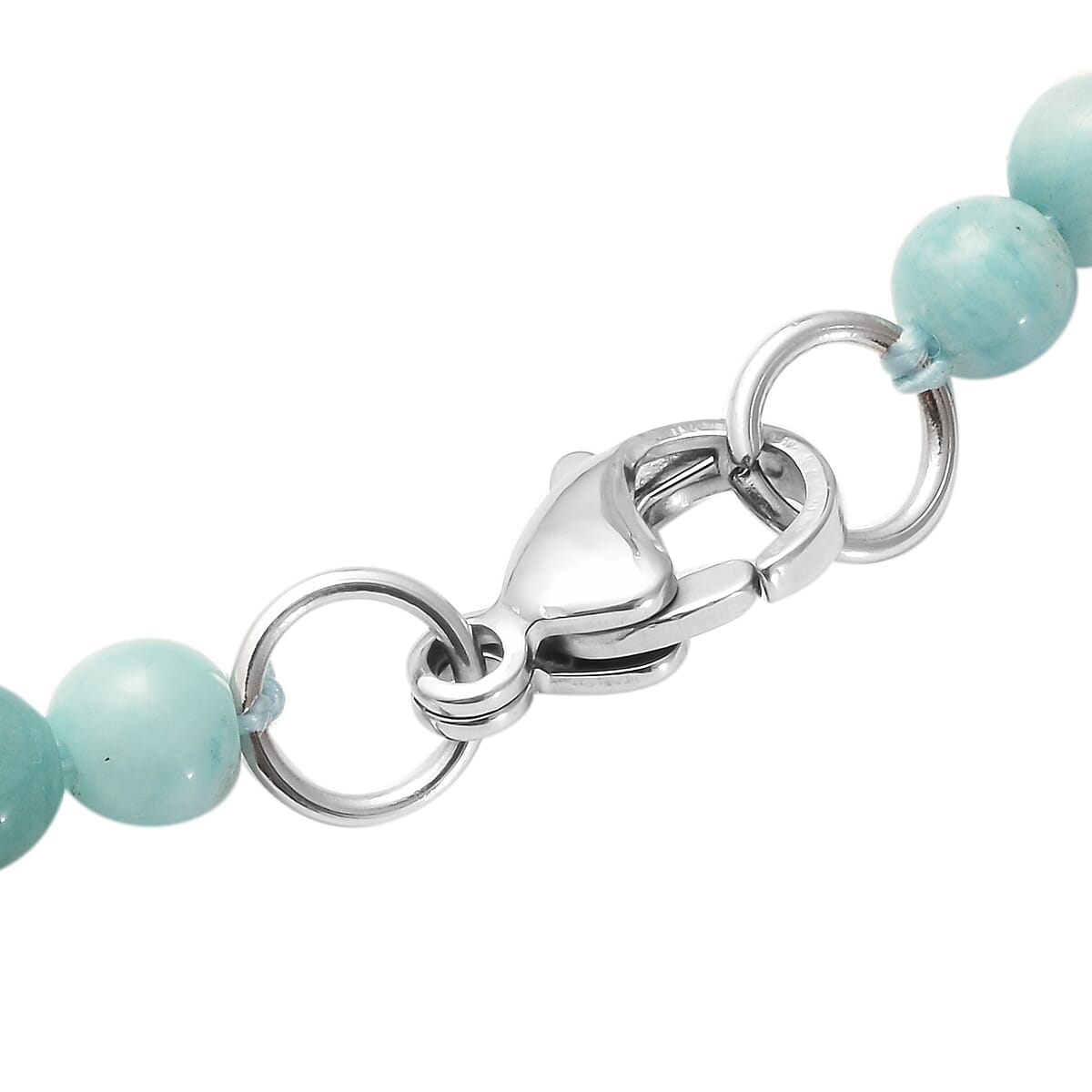 Rare Find Multi Color Amazonite 4-16mm Graduated Beaded Necklace (18 Inches) in Stainless Steel 233.50 ctw image number 3