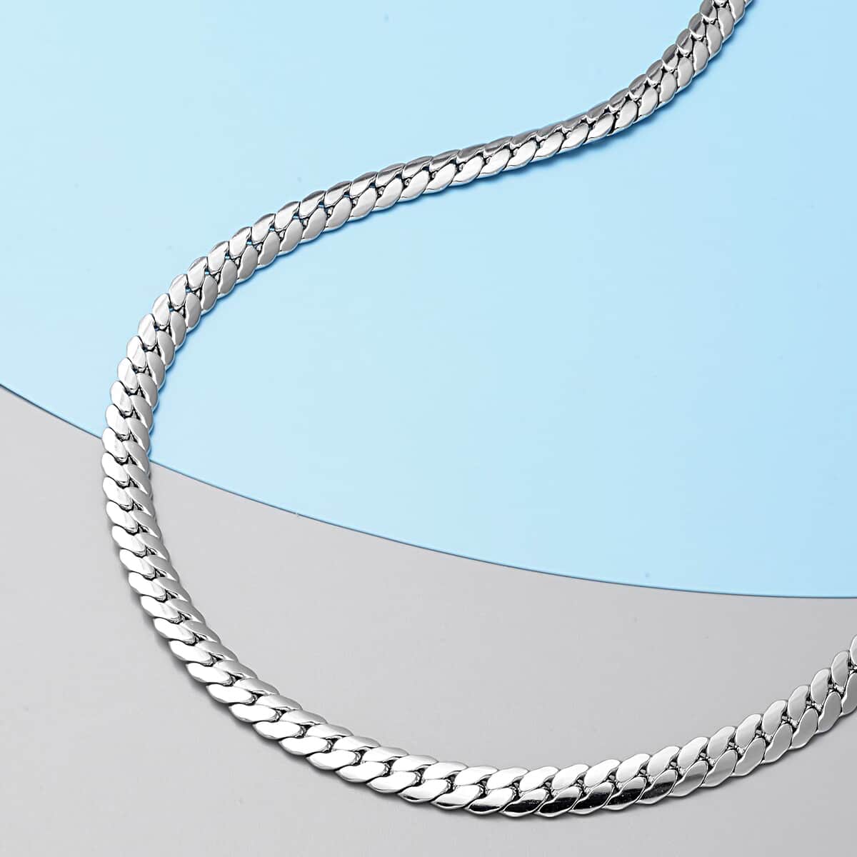 Herringbone Chain Necklace in Stainless Steel 24 Inches  46.50 Grams image number 1