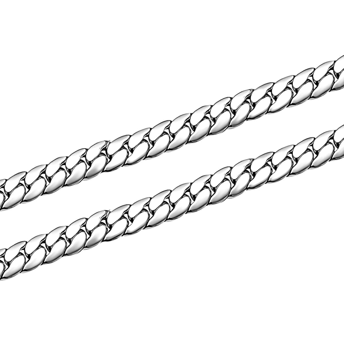 Herringbone Chain Necklace in Stainless Steel 24 Inches  46.50 Grams image number 2
