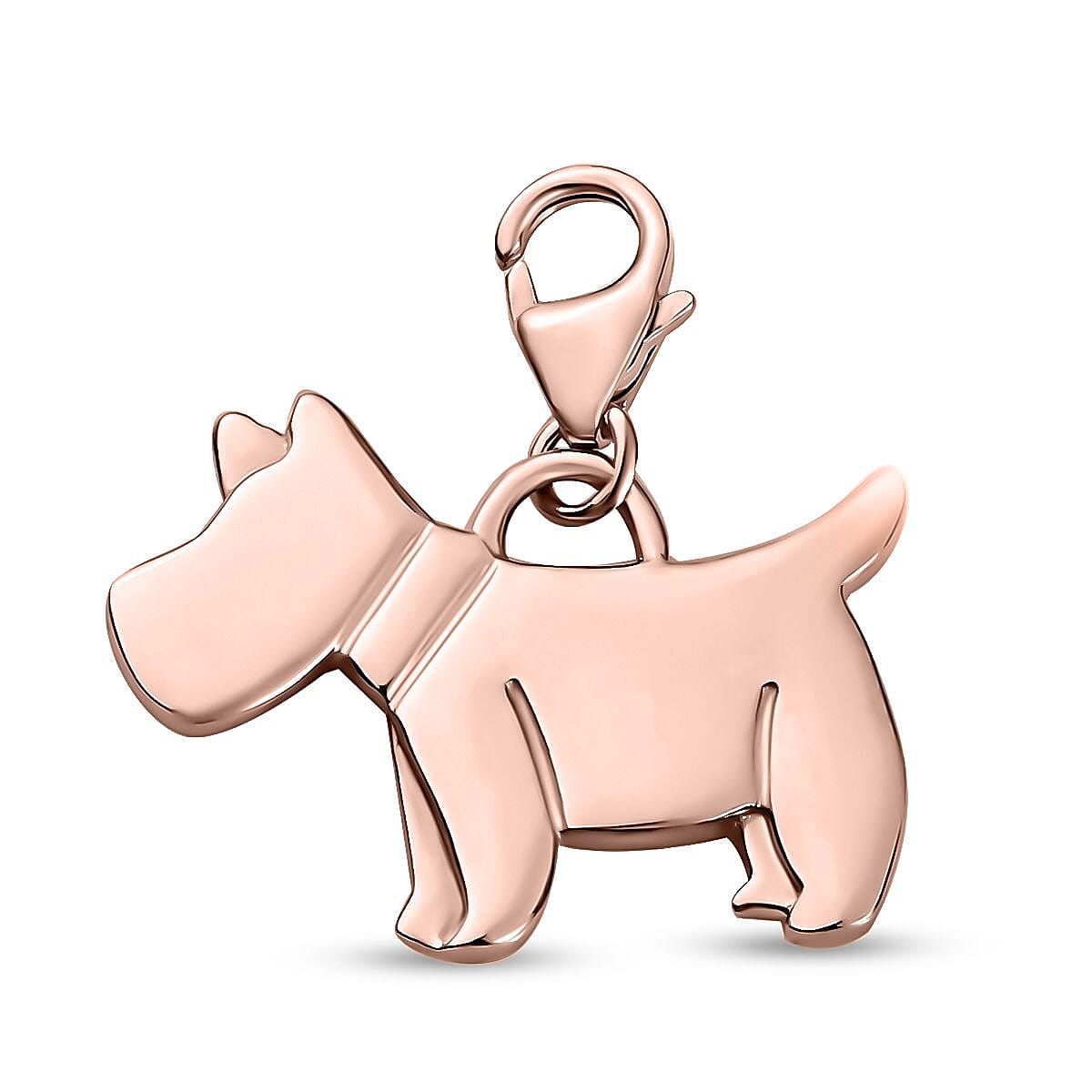 14K Yellow Gold Over Sterling Silver Schnauzer Dog Charm 4.20 Grams