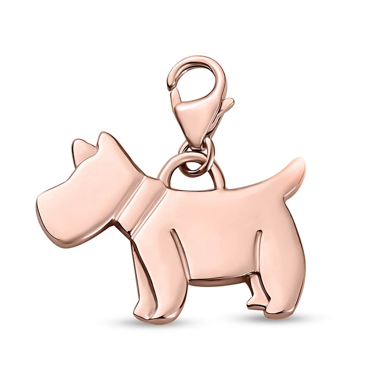 14K Rose Gold Over Sterling Silver Dog Charm 1 Grams image number 0