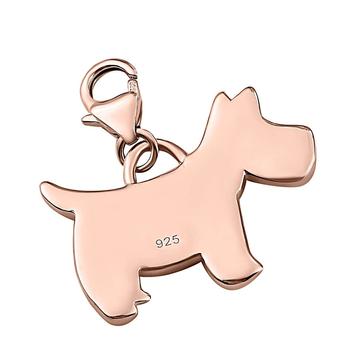 14K Rose Gold Over Sterling Silver Dog Charm 1 Grams image number 4