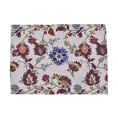 Homesmart Set of 4 Placemats and Table Runner For 4 Seater Dinning Table, 4 Washable Wrinkle Resistant Placemats  and Table Runner - Floral Pattern